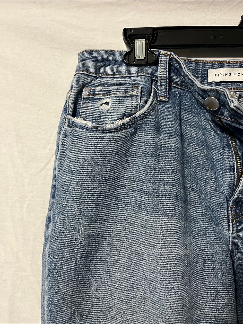 Flying Monkey Light Blue Distressed Ankle Jeans - Picture 5 of 10